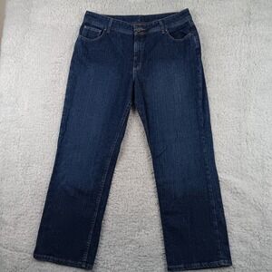 Riders by Lee Womens 18P Dark Wash Straight Leg Jeans Stretch Blue 130G186